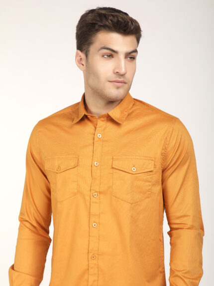 Solid Shirts-Light Brown